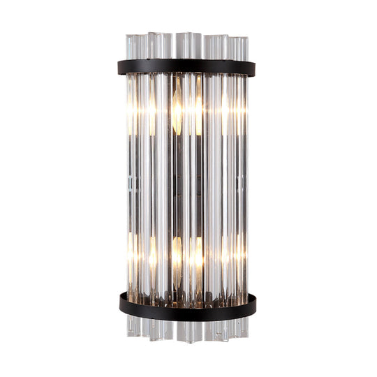 Paige Elegance Meets Adjustability: Black & Gold Crystal Wall Sconce