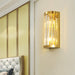 Sophia’s Modern Gold Crystal Sconce: Half Cylinder Elegance