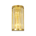 Sophia’s Modern Gold Crystal Sconce: Half Cylinder Elegance