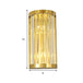 Sophia’s Modern Gold Crystal Sconce: Half Cylinder Elegance