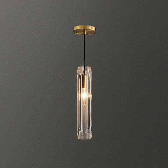 Crystal Brilliance: Customizable Elegance For Your Modern Space Brass / Cylinder