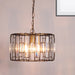 Everly’s Enchanting Embrace: Modern Black Crystal Pendant Lamp / 13’