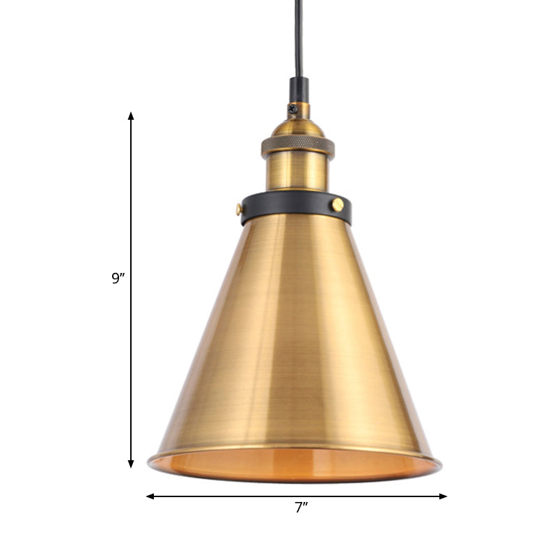 Sélène Barn Shade Metal Suspension Light - Industrial Style