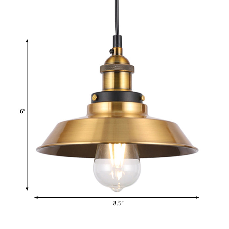 Sélène Barn Shade Metal Suspension Light - Industrial Style