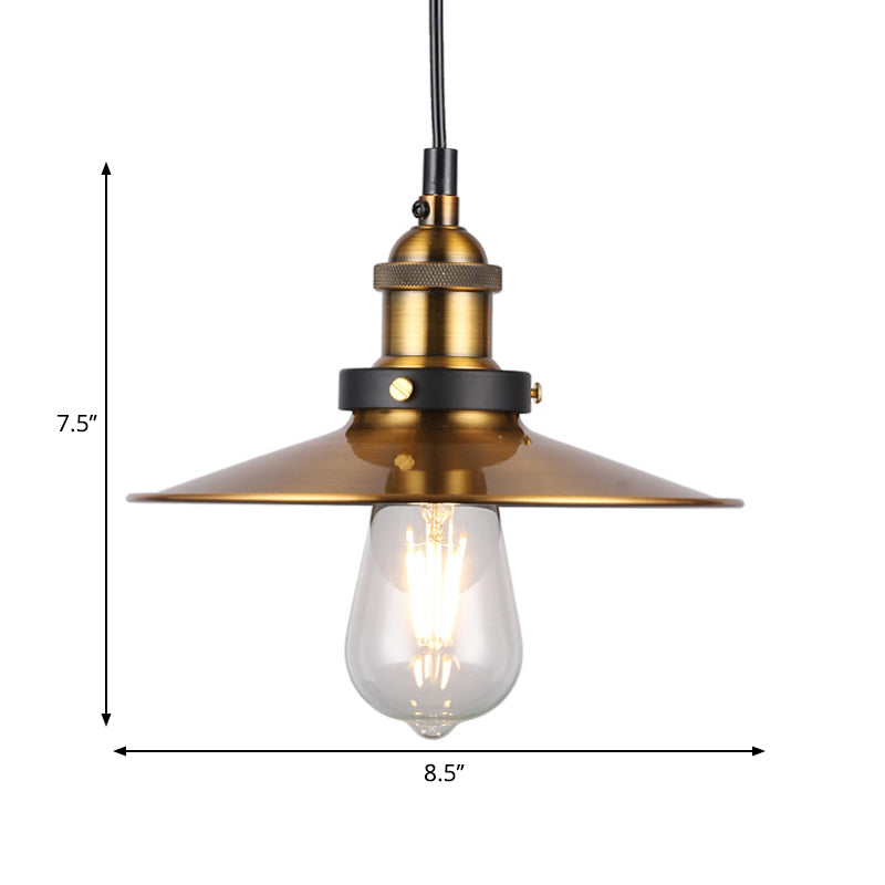 Sélène Barn Shade Metal Suspension Light - Industrial Style