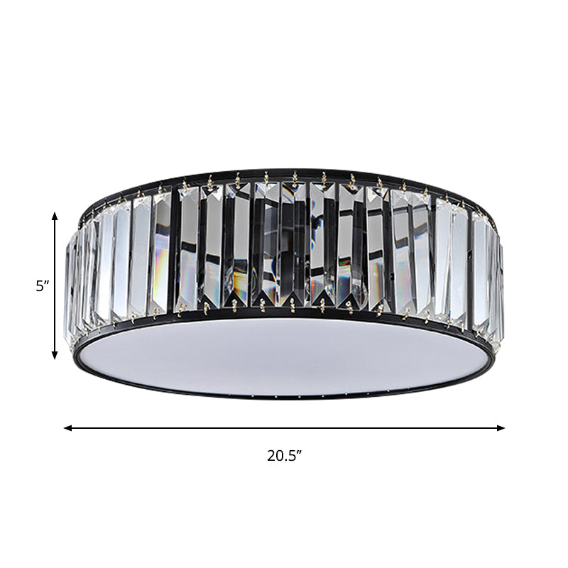 Elizabeth Crystal Drum Fixture - Modern Elegance For Bedrooms Ceiling Light