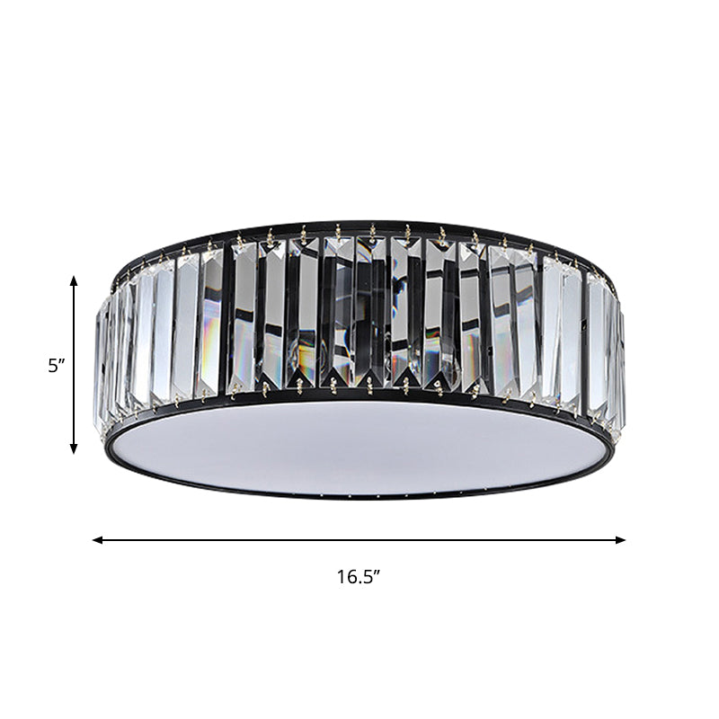 Elizabeth Crystal Drum Fixture - Modern Elegance For Bedrooms Ceiling Light