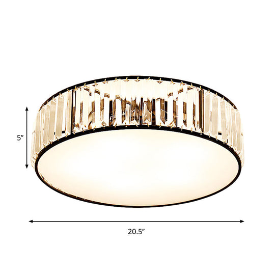 Elizabeth Crystal Drum Fixture - Modern Elegance For Bedrooms Ceiling Light