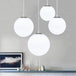 Makayla Elegance Meets Versatility: White Glass Globe Pendant