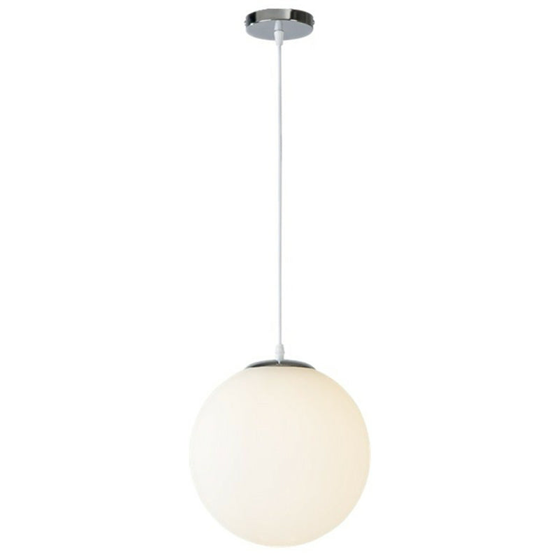 Makayla Elegance Meets Versatility: White Glass Globe Pendant / 6’