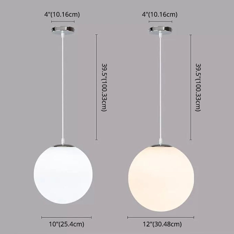 Makayla Elegance Meets Versatility: White Glass Globe Pendant