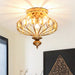 Reese Crystal Cage Chandelier: Modern Elegance Meets Timeless Charm Brass / 14’