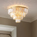 Eleanor’s Modern Crystal Chandelier: Tiered Elegance In Gold (5 Or 6 Lights)