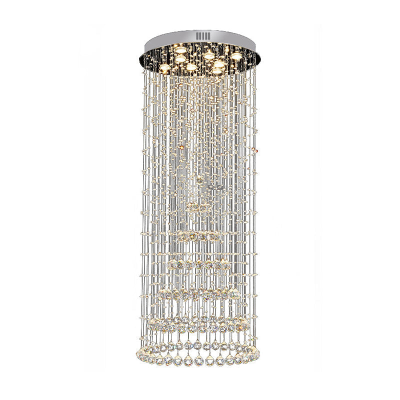 Georgia Elegance With Sparkling Flair: Crystal Ball Flush Mount Light