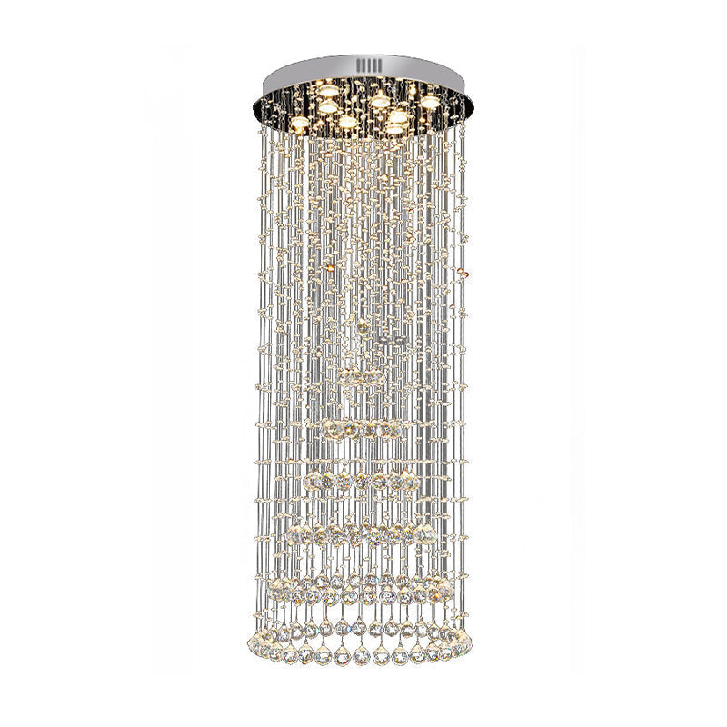 Georgia Elegance With Sparkling Flair: Crystal Ball Flush Mount Light