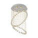 Sparkling Elegance: Modern Flush Mount Lamp With Cascading Crystals