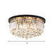 Nicole Elegance Meets Functionality: Black Flush Mount With Crystal Accents