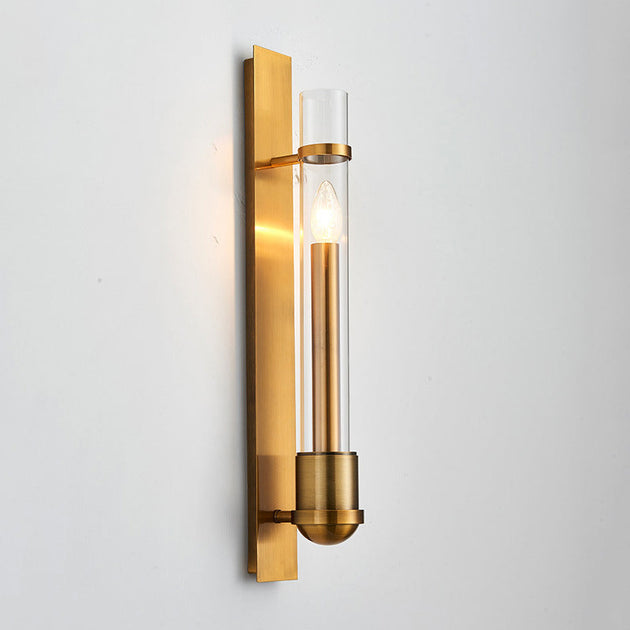 Modern Elegance Meets Warm Illumination: The Clear Glass Wall Sconce