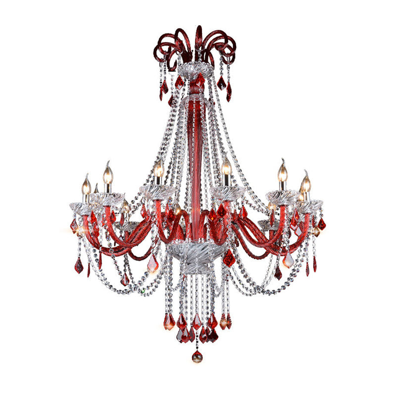 Scarlett’s Dazzling Red Crystal Chandelier