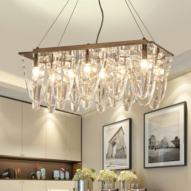 Ruth Cascading Crystal Chandelier: Modern Elegance With A Touch Of Whimsy Clear