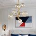 Nova - Modern Cognac Glass Globe Chandelier (6/8 Heads Starburst Design)