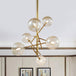 Nova - Modern Cognac Glass Globe Chandelier (6/8 Heads Starburst Design)