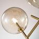 Nova - Modern Cognac Glass Globe Chandelier (6/8 Heads Starburst Design)