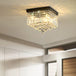 Prismatic Elegance: Modern Flush Mount Light With Faceted Crystal 2 / Black