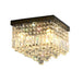 Prismatic Elegance: Modern Flush Mount Light With Faceted Crystal