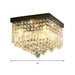 Prismatic Elegance: Modern Flush Mount Light With Faceted Crystal