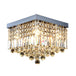 Prismatic Elegance: Modern Flush Mount Light With Faceted Crystal