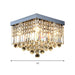 Prismatic Elegance: Modern Flush Mount Light With Faceted Crystal