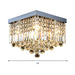 Prismatic Elegance: Modern Flush Mount Light With Faceted Crystal