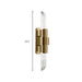 Isabella’s Modern Gold Wall Sconce With Prismatic Crystals