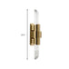 Isabella’s Modern Gold Wall Sconce With Prismatic Crystals