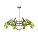 Elara’s Modern Chandelier - Two - Tone Glass Elegance (8 - Light)