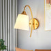 Modern Elegance Meets Warm Illumination: The Gold Milk Glass Gooseneck Wall Sconce