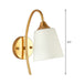 Modern Elegance Meets Warm Illumination: The Gold Milk Glass Gooseneck Wall Sconce