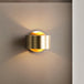 Brass Drum Wall Sconce: Modern 1 - Head Metal Bedroom Light Wall Lamp