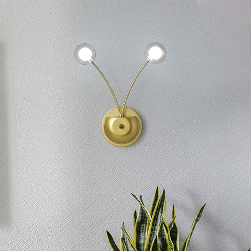 Modern Elegance Meets Warm Illumination: The Gold Led Wall Light (Set Of 2)