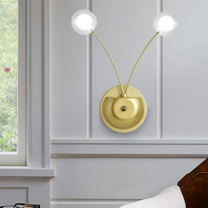 Modern Elegance Meets Warm Illumination: The Gold Led Wall Light (Set Of 2)