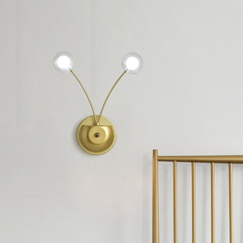 Modern Elegance Meets Warm Illumination: The Gold Led Wall Light (Set Of 2)