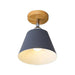 Olivia’s Modern Cone Light - Pink & Gray Semi - Flush Mount