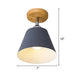 Olivia’s Modern Cone Light - Pink & Gray Semi - Flush Mount