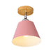 Olivia’s Modern Cone Light - Pink & Gray Semi - Flush Mount