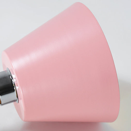Olivia’s Modern Cone Light - Pink & Gray Semi - Flush Mount