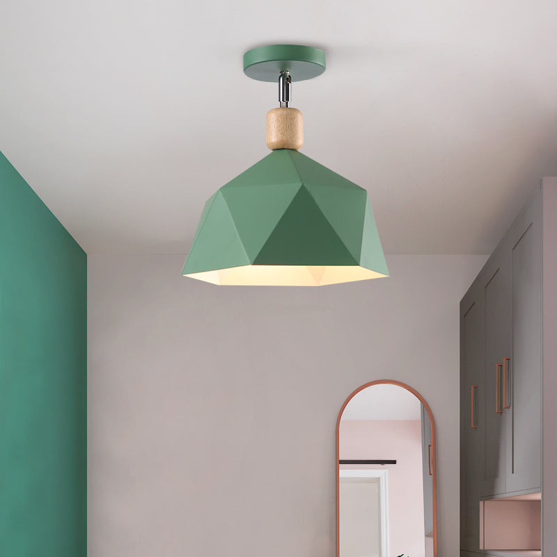 Emma’s Modern Adjustable Macaron Hexagon Ceiling Light - Elevate Your Space With Gray White And