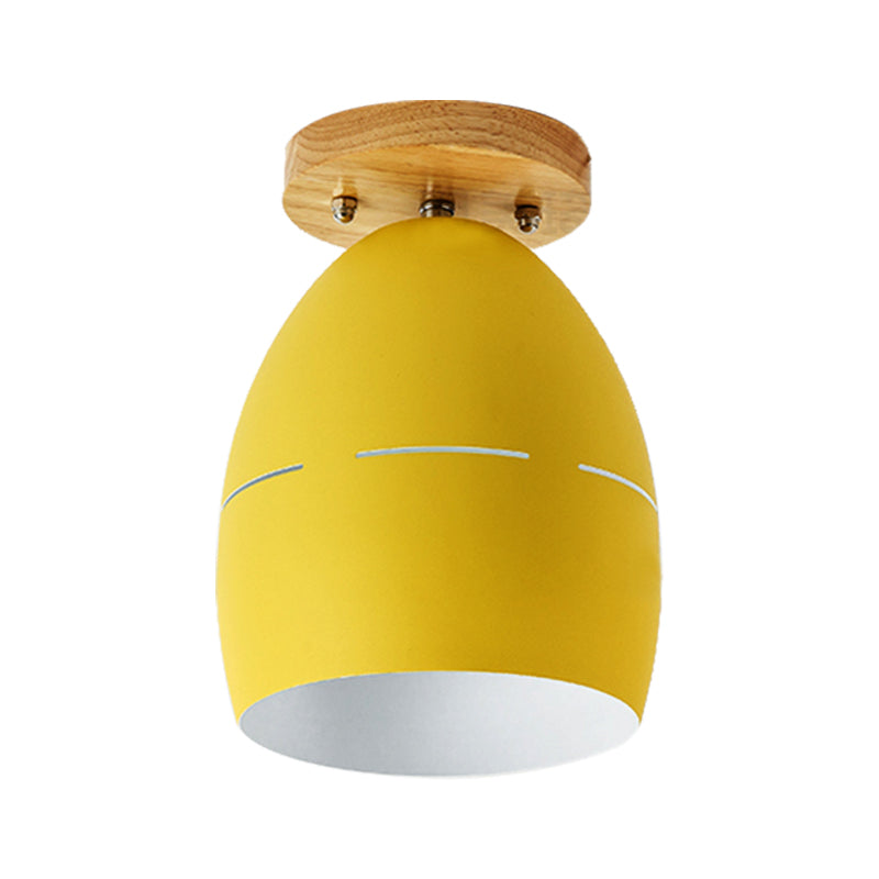 Londyn Modern Oval Semi - Flush Mount: Colorful Accent Lighting For Your Bedroom