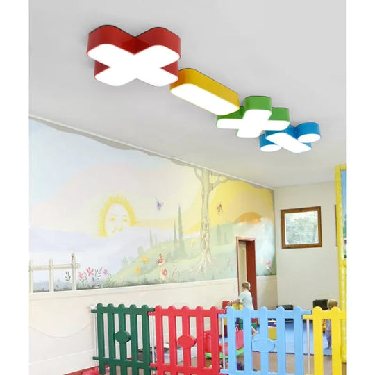 Colorful Symbol Shade Ceiling Light - Fun Led Kids Fixture For Bedrooms And Playrooms