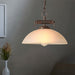 Avery’s Elegant Embrace: Farmhouse Pendant Lamp With White Glass Shade Lights